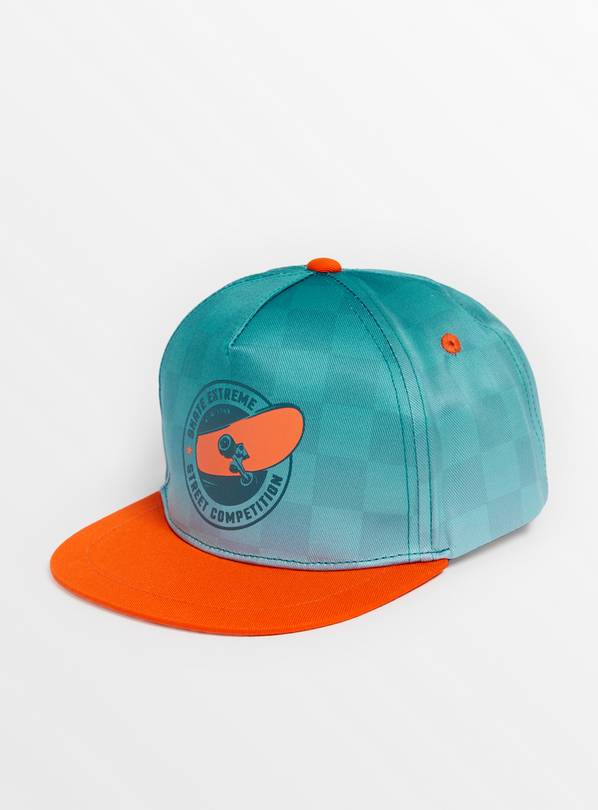 Orange & Blue Skater Flat Cap 3-5 years